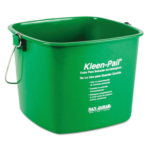 Picture of Kleen-Pail, 6 qt, Plastic, Green, 12/Carton