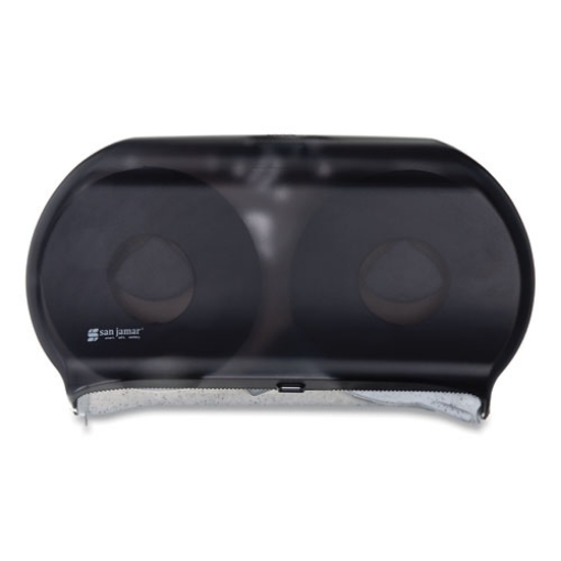 Picture of Twin 9" Jumbo Tissue Dispenser, Classic, 19 x 5.25 x 12, Transparent Black Pearl