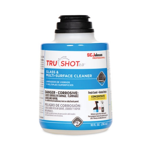 Picture of TruShot 2.0 Glass and Multisurface Cleaner, Clean Fresh Scent, 10 oz Cartridge, 4/Carton