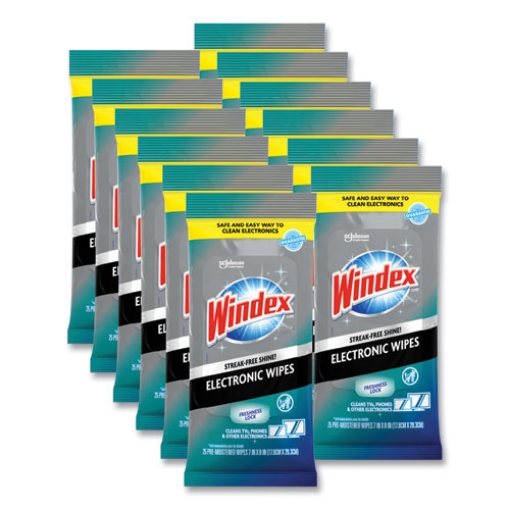 Picture of Electronics Cleaner, 1-Ply, 7 x 10, Neutral Scent, White, 25/Pack, 12 Packs/Carton