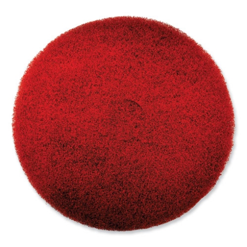 Picture of EZ CARE Heavy Duty Scrub Pad, 16" Diameter, Red/Gray, 5/Carton