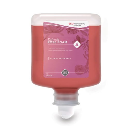 Picture of refresh foaming hand soap manual cartridge, rose scent, 1 l refill, 6/carton