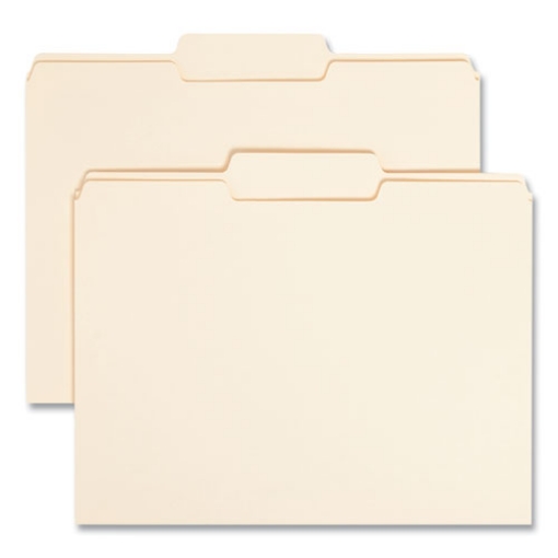 Picture of Manila File Folders, 1/3-Cut Tabs: Center Position, Letter Size, 0.75" Expansion, Manila, 100/Box