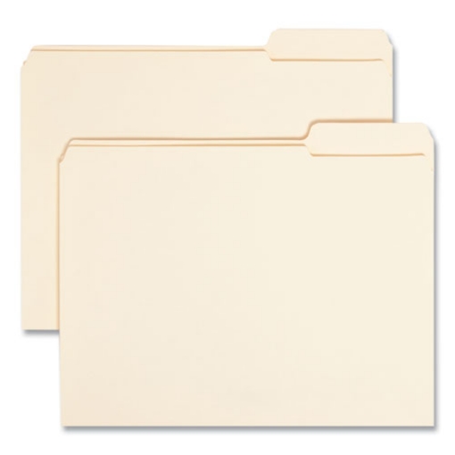 Picture of Reinforced Tab Manila File Folders, 1/3-Cut Tabs: Right Position, Letter Size, 0.75" Expansion, 11-pt Manila, 100/Box