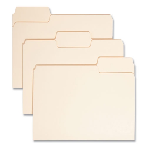 Picture of SuperTab Top Tab File Folders, 1/3-Cut Tabs: Assorted, Letter Size, 0.75" Expansion, 14-pt Manila, 50/Box