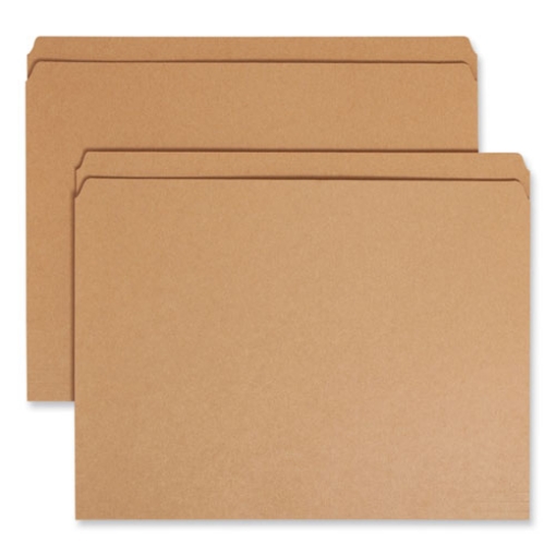 Picture of Heavyweight Kraft File Folder, Straight Tabs, Letter Size, 0.75" Expansion, 11-pt Kraft, Brown, 100/Box