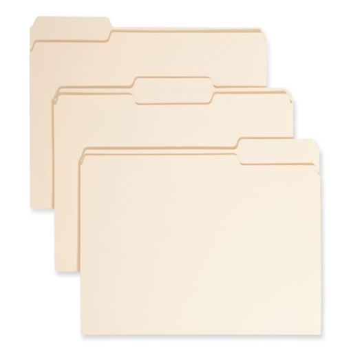 Picture of Manila File Folders, 1/3-Cut Tabs: Assorted, Letter Size, 0.75" Expansion, Manila, 24/Pack