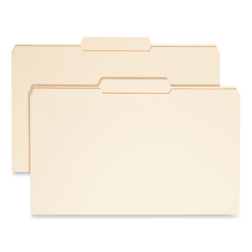 Picture of Reinforced Tab Manila File Folders, 1/3-Cut Tabs: Center Position, Legal Size, 0.75" Expansion, 11-pt Manila, 100/Box