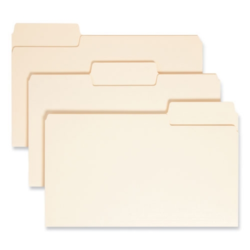 Picture of SuperTab Top Tab File Folders, 1/3-Cut Tabs: Assorted, Legal Size, 0.75" Expansion, 14-pt Manila, 50/Box