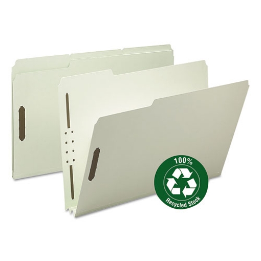 Picture of Recycled Pressboard Fastener Folders, 2" Expansion, 2 Fasteners, Legal Size, Gray-Green Exterior, 25/Box