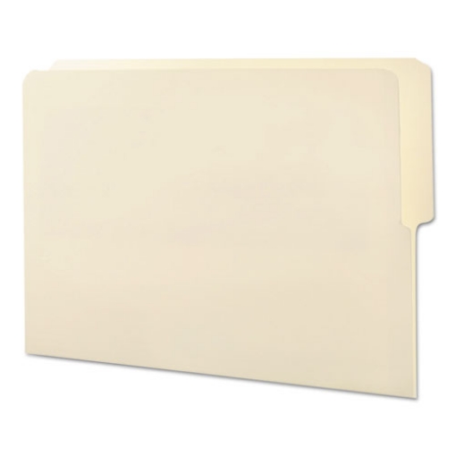 Picture of Heavyweight Manila End Tab Folders, 9" High Front, 1/2-Cut Tabs: Top, Letter Size, 0.75" Expansion, Manila, 100/Box