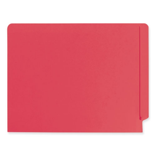 Picture of Heavyweight Colored End Tab Fastener Folders, 0.75" Expansion, 2 Fasteners, Letter Size, Red Exterior, 50/Box