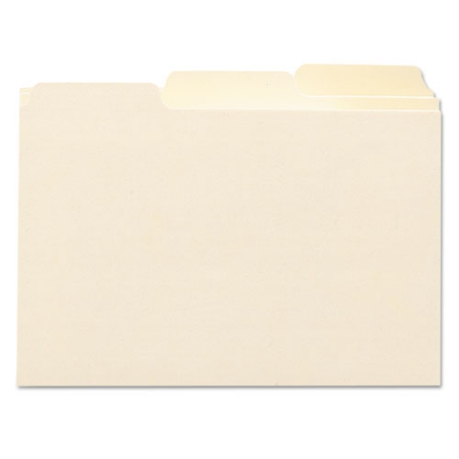 Picture of Manila Card Guides, 1/3-Cut Top Tab, Blank, 4 X 6, Manila, 100/box