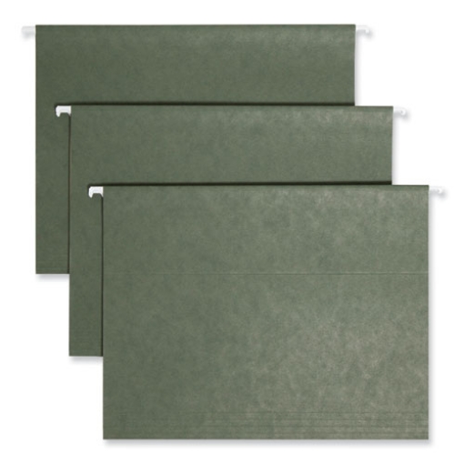 Picture of Hanging Folders, Letter Size, 1/3-Cut Tabs, Standard Green, 25/Box