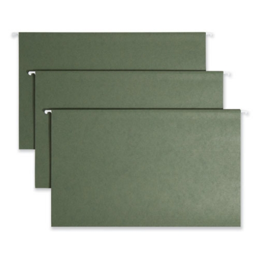 Picture of Hanging Folders, Legal Size, 1/5-Cut Tabs, Standard Green, 25/Box