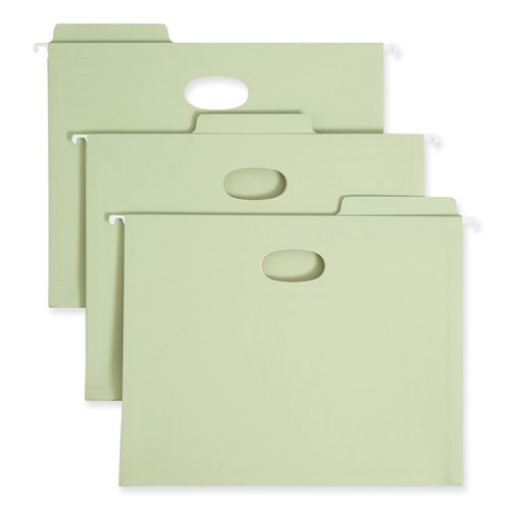 Picture of FasTab TUFF Hanging Pockets, Letter Size, 1/3-Cut Tabs, Moss, 9/Box