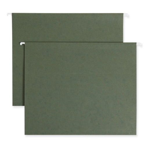 Picture of Box Bottom Hanging File Folders, 1" Capacity, Letter Size, Standard Green, 25/Box