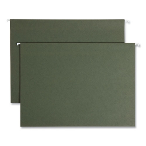 Picture of Box Bottom Hanging File Folders, 3" Capacity, Legal Size, Standard Green, 25/Box