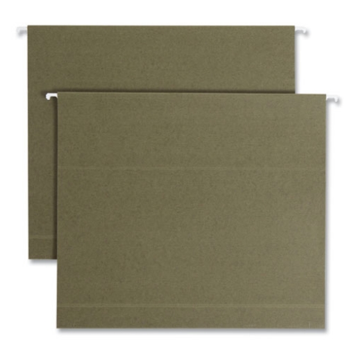 Picture of Box Bottom Hanging File Folders, 2" Capacity, Letter Size, Standard Green, 25/Box