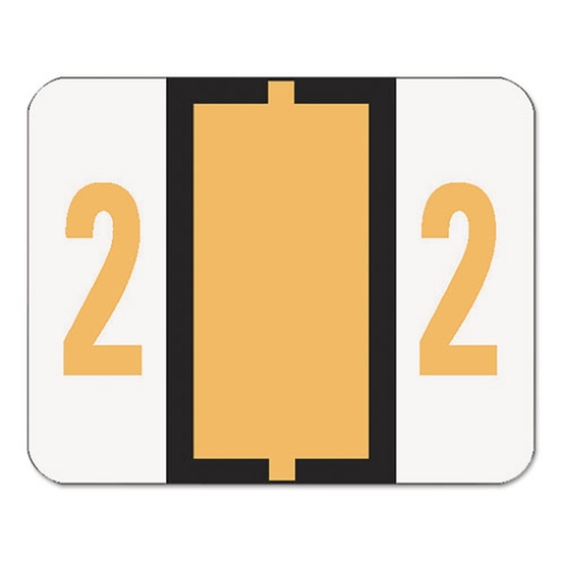 Picture of Numerical End Tab File Folder Labels, 2, 1 X 1.25, White, 500/roll