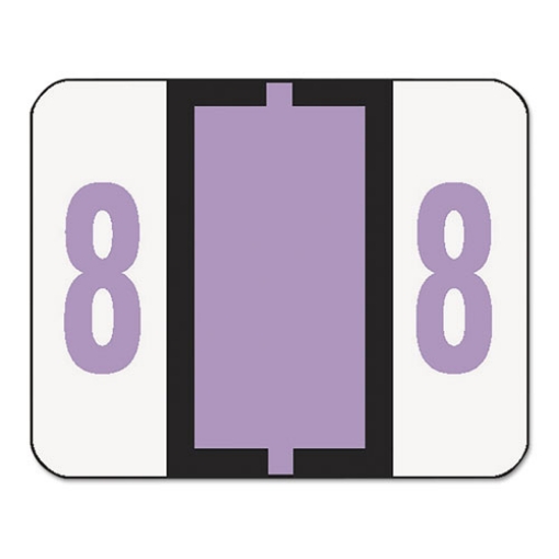 Picture of Numerical End Tab File Folder Labels, 8, 1 X 1.25, White, 500/roll