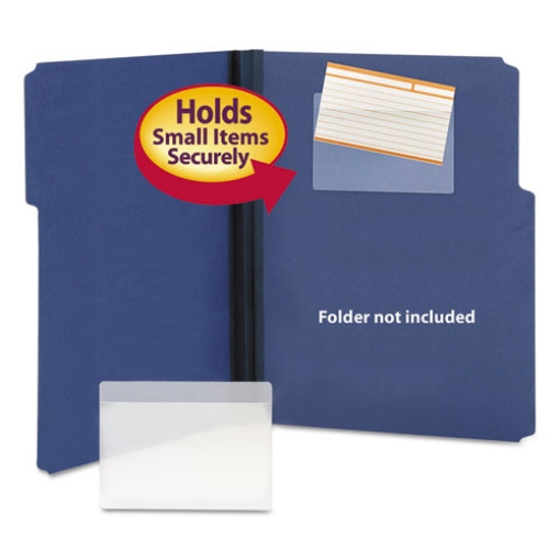 Picture of Self-Adhesive Poly Pockets, Top Load, 5.31 x 33.63, Clear, 100/Box