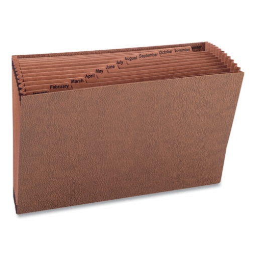 Picture of TUFF Expanding Open-Top Stadium File, 12 Sections, 1/12-Cut Tabs, Legal Size, Redrope