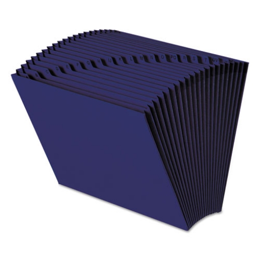 Picture of Heavy-Duty Indexed Expanding Open Top Color Files, 21 Sections, 1/21-Cut Tabs, Letter Size, Navy Blue