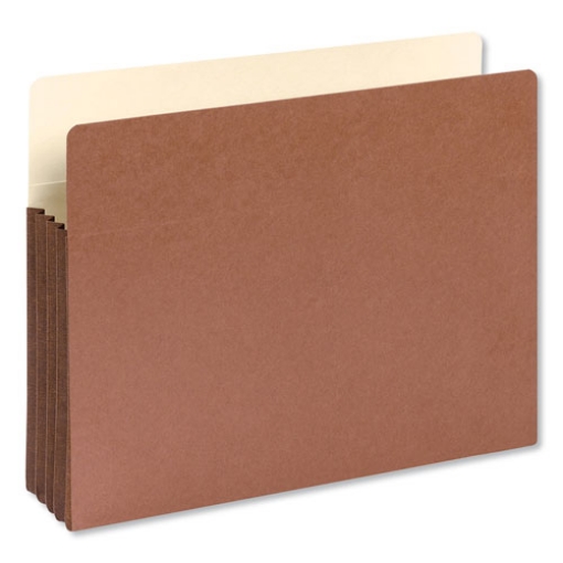 Picture of Redrope Drop-Front File Pockets with Fully Lined Gussets, 3.5" Expansion, Letter Size, Redrope, 10/Box