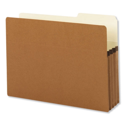 Picture of Redrope Drop Front File Pockets with 2/5-Cut Guide Height Tabs, 3.5" Expansion, Legal Size, Redrope, 25/Box