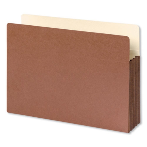 Picture of Redrope Drop-Front File Pockets with Fully Lined Gussets, 3.5" Expansion, Legal Size, Redrope, 10/Box