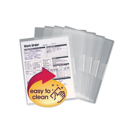 Picture of Poly Translucent Project Jackets, Letter Size, Clear, 5/pack