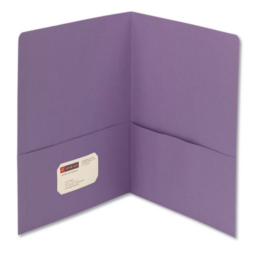 Picture of Two-Pocket Folder, Textured Paper, 100-Sheet Capacity, 11 X 8.5, Lavender, 25/box