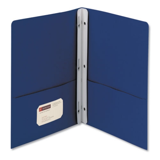 Picture of 2-Pocket Folder With Tang Fastener, 0.5" Capacity, 11 X 8.5, Dark Blue, 25/box