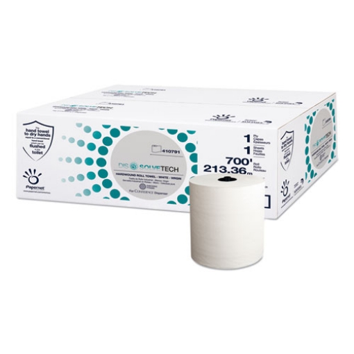 Picture of DissolveTech Paper Towel, 1-Ply, 7.5" x 700 ft, White, 6 Rolls/Carton