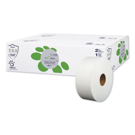 Picture of BioTech Toilet Tissue, Septic Safe, 2-Ply, White, 3.3" x 1,000 ft, 12 Rolls/Carton