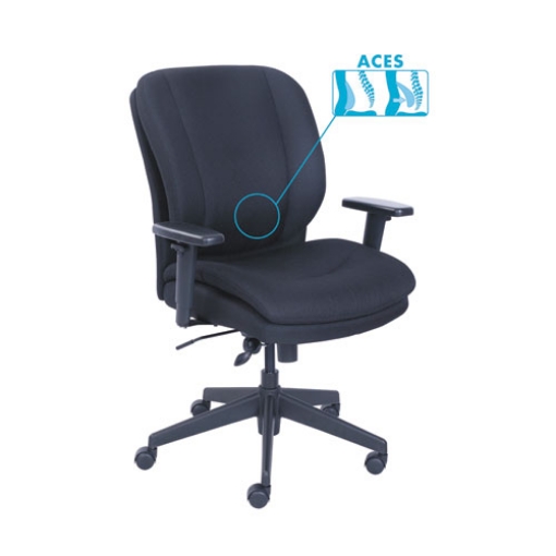 Picture of Cosset Ergonomic Task Chair, Supports Up To 275 Lb, 19.5" To 22.5" Seat Height, Black