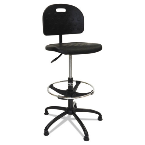 Picture of Workbench Shop Chair, Supports Up To 250 Lb, 22" To 32" Seat Height, Black