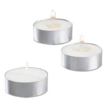 Picture of Tealight Candle, 5 Hour Burn, 0.5"h, White, 50/pack, 10 Packs/carton