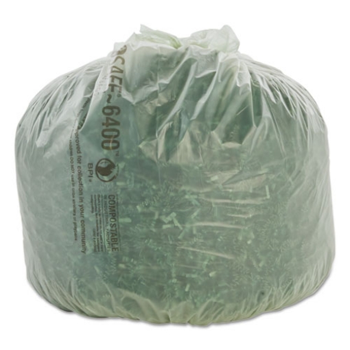 Picture of Ecosafe-6400 Bags, 13 Gal, 0.85 Mil, 24" X 30", Green, 45/box