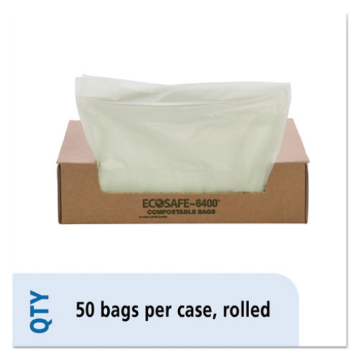 Picture of Ecosafe-6400 Bags, 32 Gal, 0.85 Mil, 33" X 48", Green, 50/box