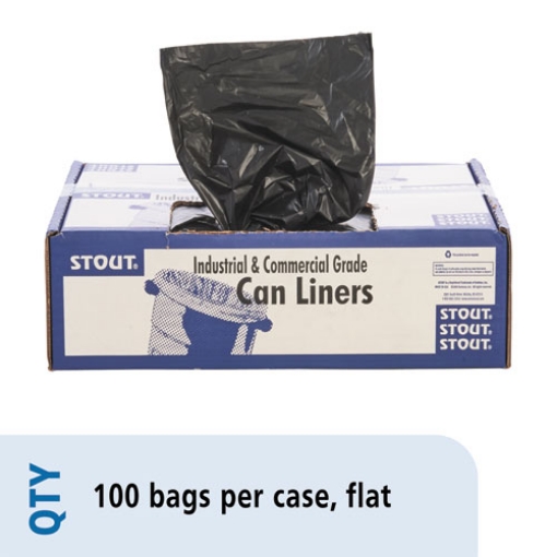 Picture of Total Recycled Content Plastic Trash Bags, 60 Gal, 1.5 Mil, 36" X 58", Brown/black, 100/carton