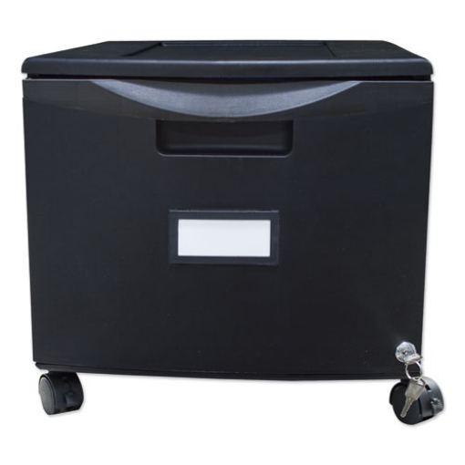 Picture of Single-Drawer Mobile Filing Cabinet, 1 Legal/letter-Size File Drawer, Black, 14.75" X 18.25" X 12.75"