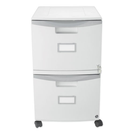 Picture of Two-Drawer Mobile Filing Cabinet, 2 Legal/letter-Size File Drawers, Gray, 14.75" X 18.25" X 26"