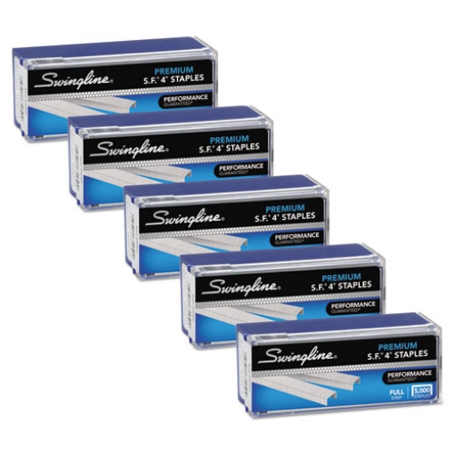 Picture of S.f. 4 Premium Staples, 0.25" Leg, 0.5" Crown, Silver, 5,000/box, 5 Boxes/pack