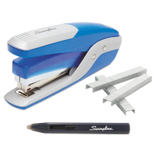 Picture of Quick Touch Stapler Value Pack, 28-Sheet Capacity, Blue/silver