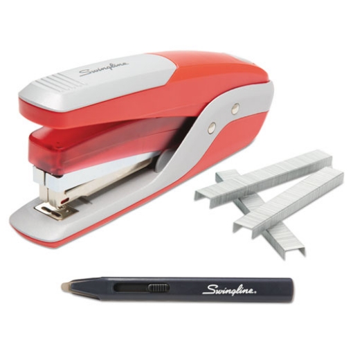 Picture of Quick Touch Stapler Value Pack, 28-Sheet Capacity, Red/silver