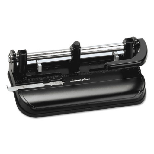 Picture of 32-Sheet Lever Handle Heavy-Duty Two- To Seven-Hole Punch, 9/32" Holes, Black