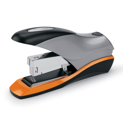 Picture of Optima 70 Desktop Stapler, 70-Sheet Capacity, Silver/black/orange