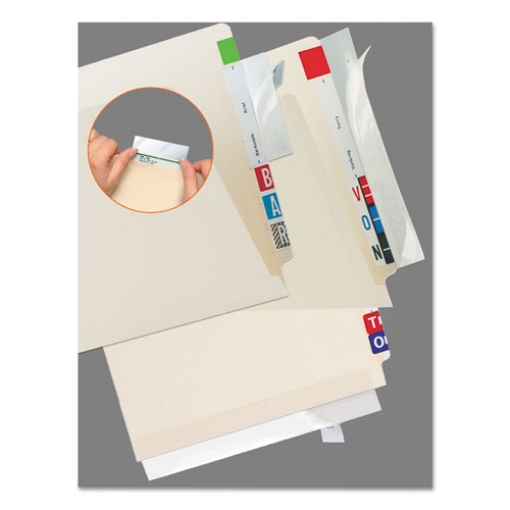 Picture of Self-Adhesive Label/file Folder Protector, Strip, 2 X 11, Clear, 100/pack